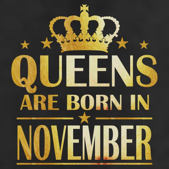 Limited Edition Queens Are Born In November Print Golf Towel