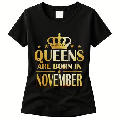 Limited Edition Queens Are Born In November Print Womens T-Shirt