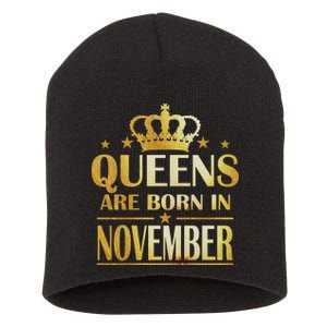 Limited Edition Queens Are Born In November Print Short Acrylic Beanie