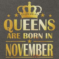 Limited Edition Queens Are Born In November Print Cotton Canvas Backpack
