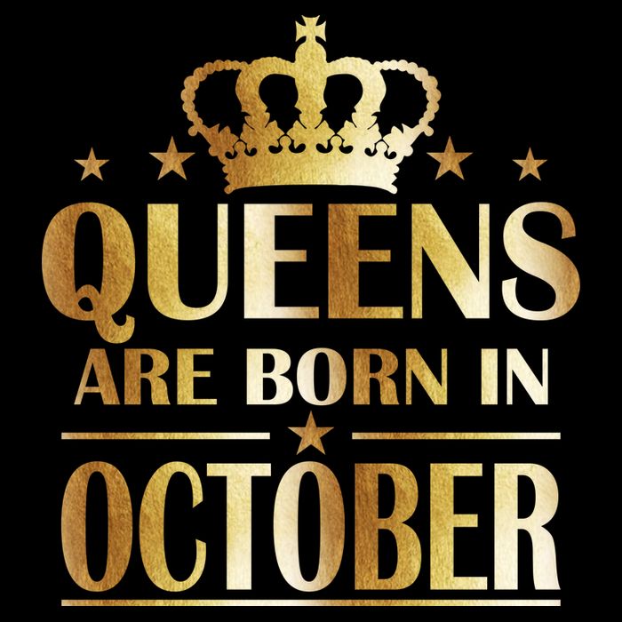 Limited Edition Queens Are Born In October Flat Bill Trucker Hat