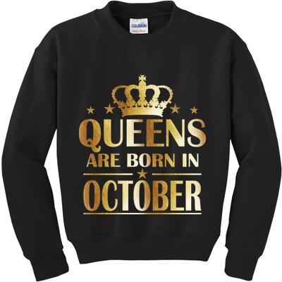 Limited Edition Queens Are Born In October Kids Sweatshirt