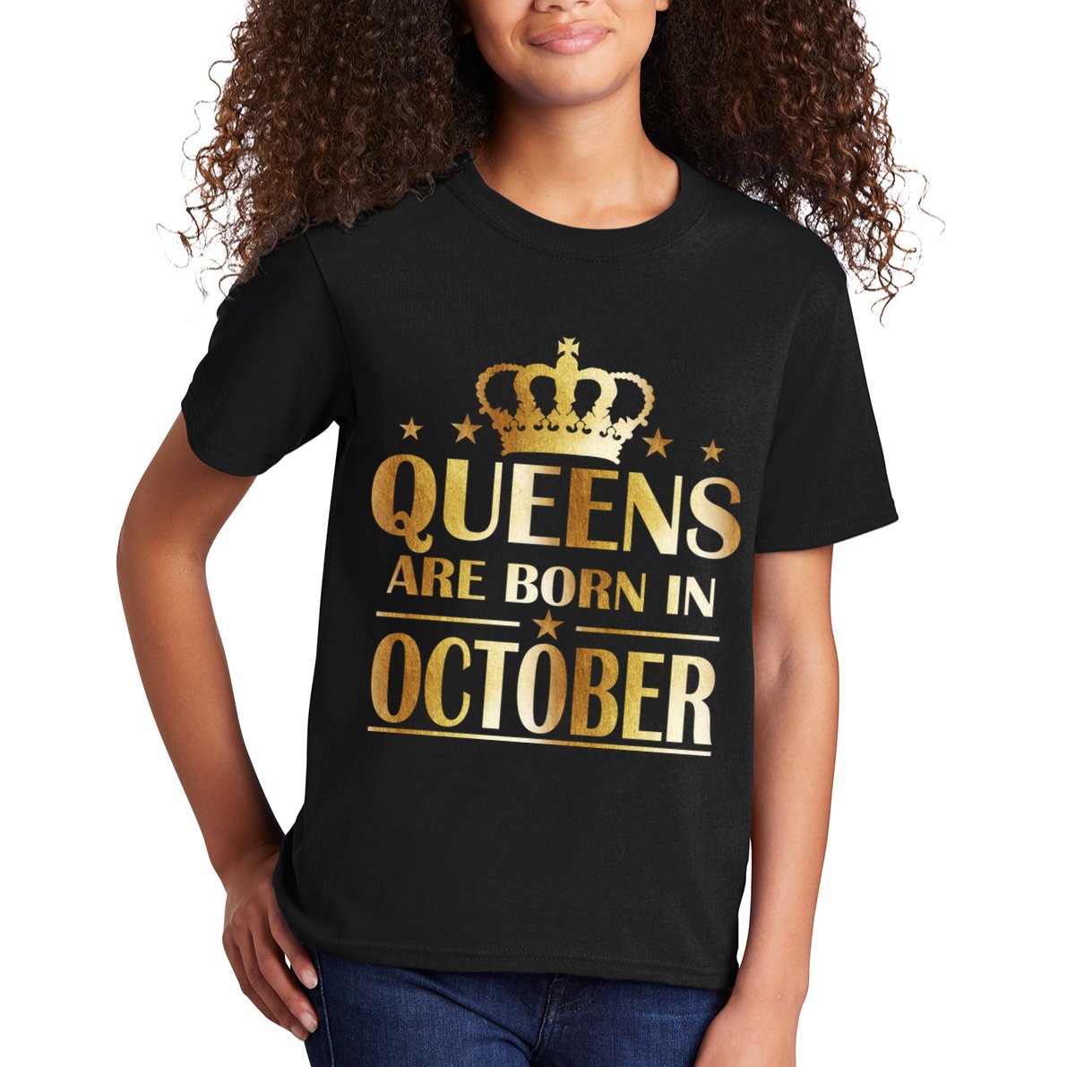 Limited Edition Queens Are Born In October Kids T-Shirt