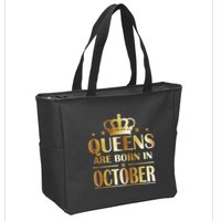 Limited Edition Queens Are Born In October Zip Tote Bag