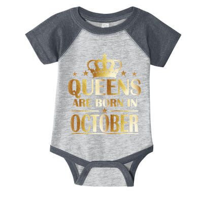 Limited Edition Queens Are Born In October Infant Baby Jersey Bodysuit