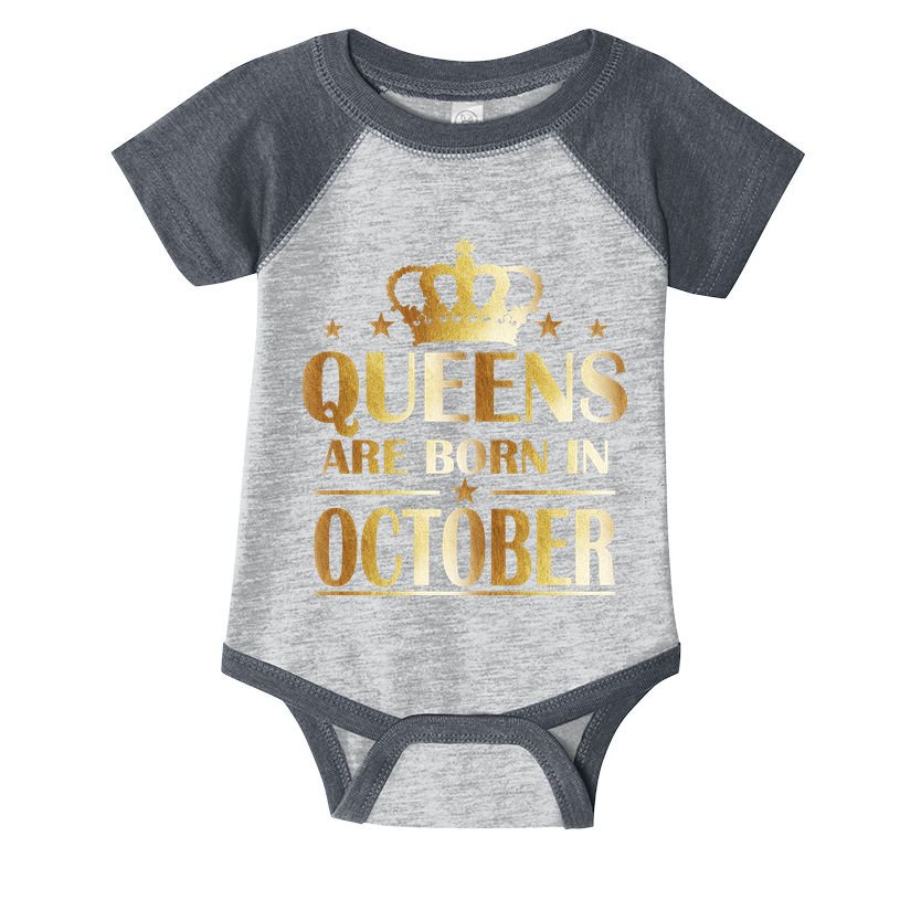 Limited Edition Queens Are Born In October Infant Baby Jersey Bodysuit