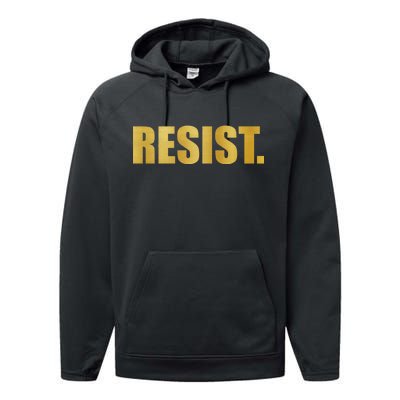 Limited Edition Resist Gold Print Performance Fleece Hoodie