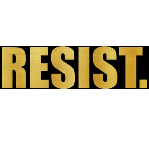 Limited Edition Resist Gold Print Bumper Sticker