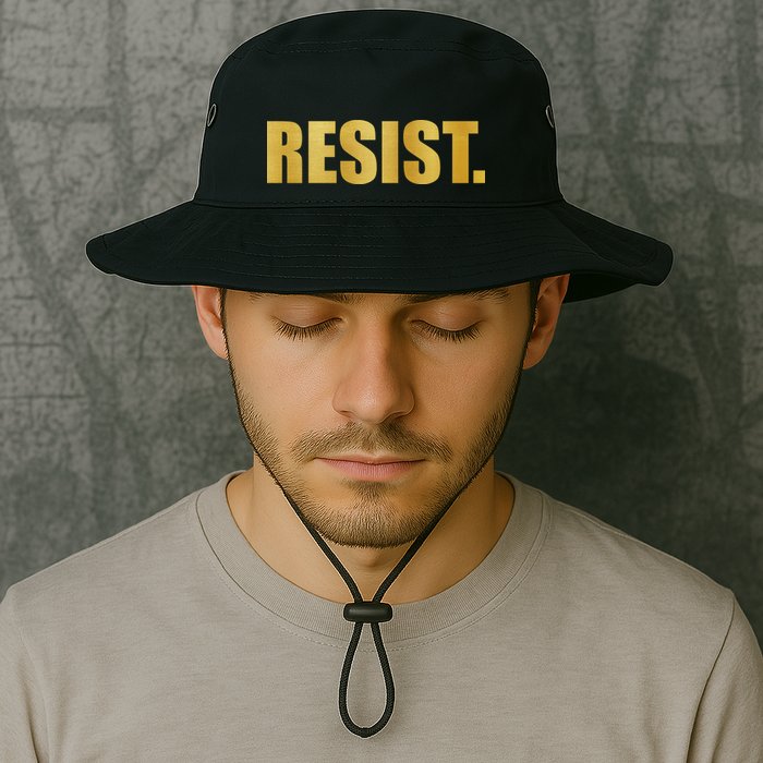 Limited Edition Resist Gold Print Bucket Hat