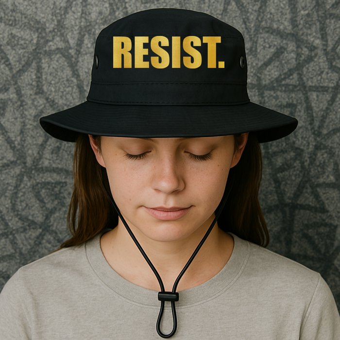 Limited Edition Resist Gold Print Bucket Hat