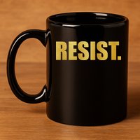 Limited Edition Resist Gold Print 11oz C Handle Ceramic Mug