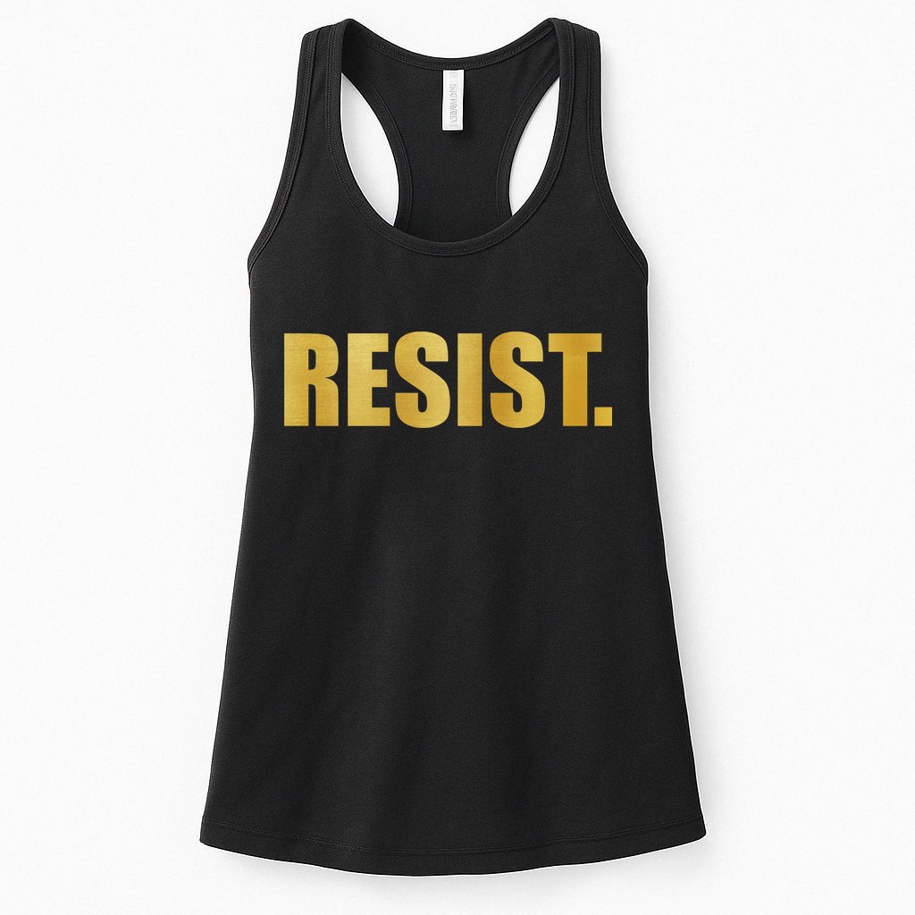 Limited Edition Resist Gold Print Womens Tank Top