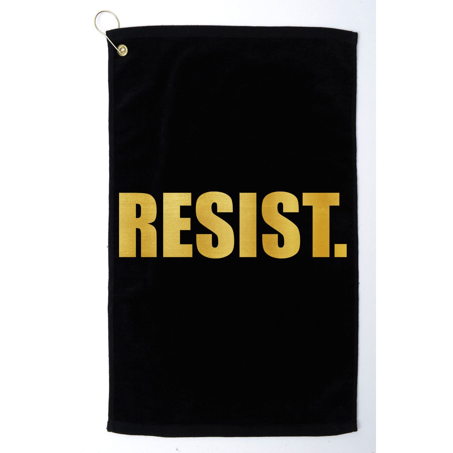 Limited Edition Resist Gold Print Golf Towel