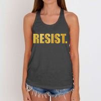 Limited Edition Resist Gold Print Women's Knotted Racerback Tank