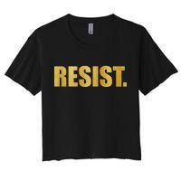 Limited Edition Resist Gold Print Women's Crop Top Tee