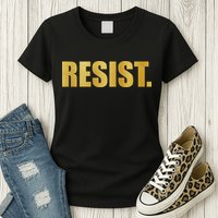 Limited Edition Resist Gold Print Womens T-Shirt