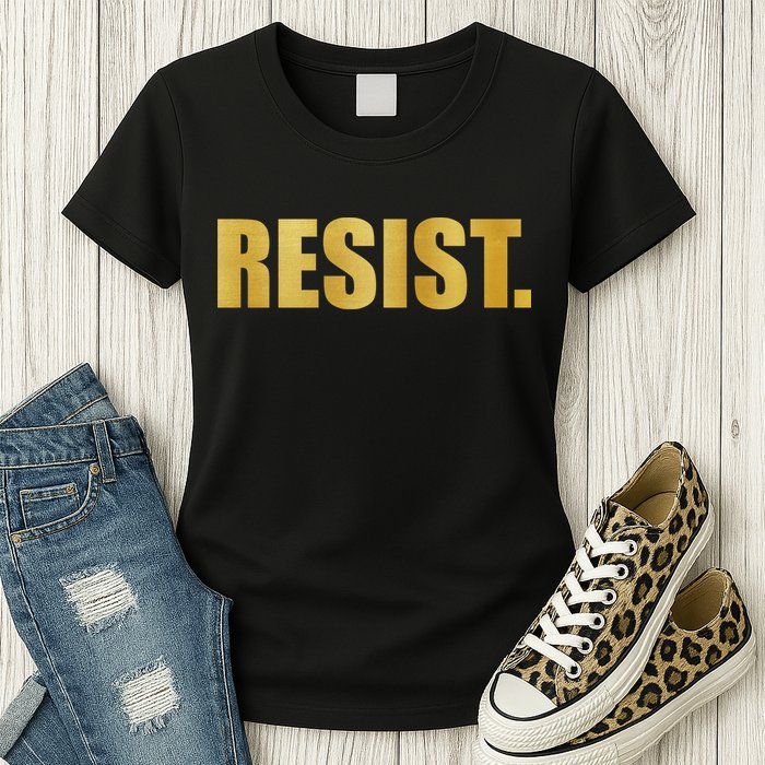 Limited Edition Resist Gold Print Womens T-Shirt