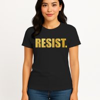 Limited Edition Resist Gold Print Womens T-Shirt