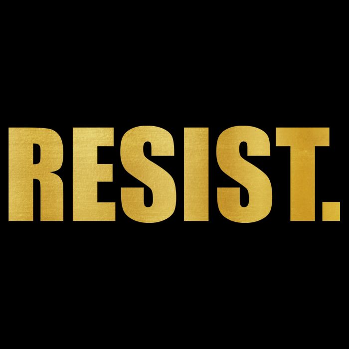 Limited Edition Resist Gold Print Womens T-Shirt