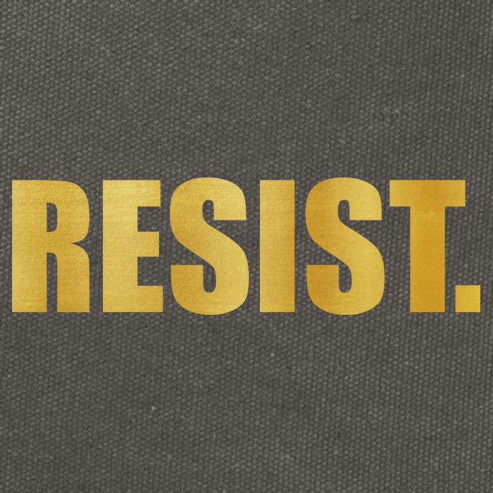 Limited Edition Resist Gold Print Cotton Canvas Backpack