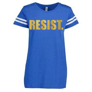 Limited Edition Resist Gold Print Enza Ladies Jersey Football T-Shirt