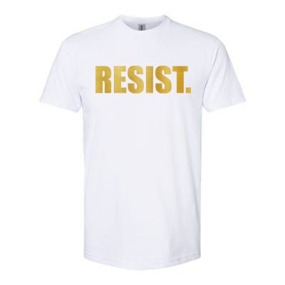 Limited Edition Resist Gold Print Softstyle CVC T-Shirt