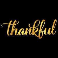 Limited Edition Thankful Thanksgiving Gold Print 7-Panel Snapback Hat