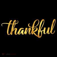 Limited Edition Thankful Thanksgiving Gold Print 16 in Basic Backpack