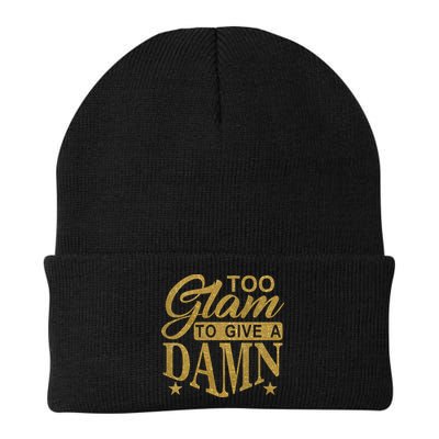 Limited Edition Too Glam To Give A Damn Glitter Print Beanie