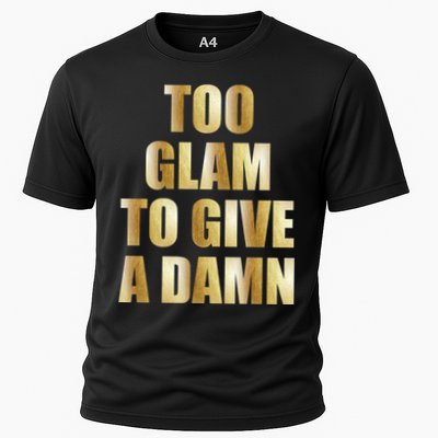 Limited Edition Too Glam To Give A Damn Gold Foil Print Performance Shirt