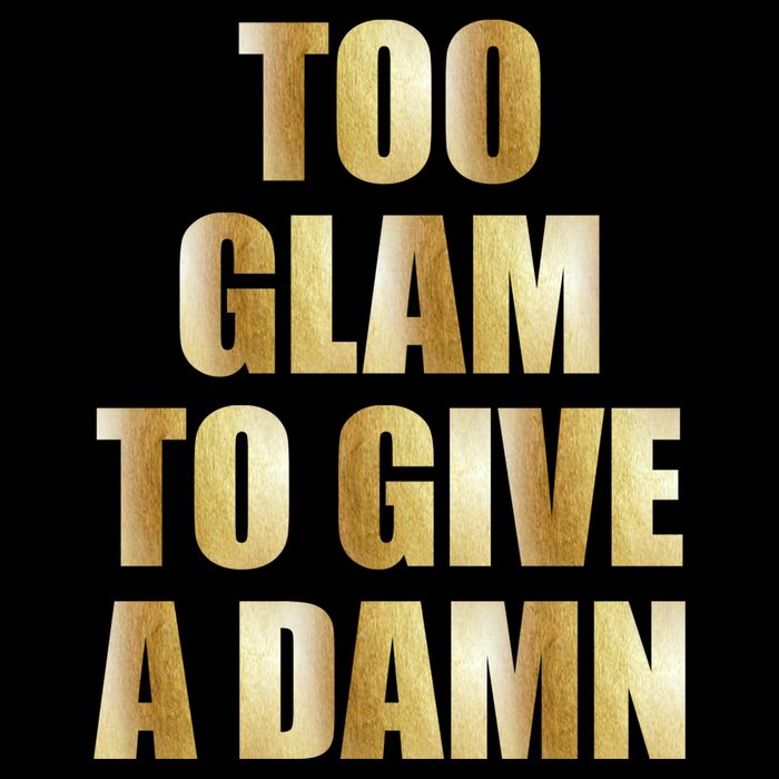 Limited Edition Too Glam To Give A Damn Gold Foil Print Bucket Hat