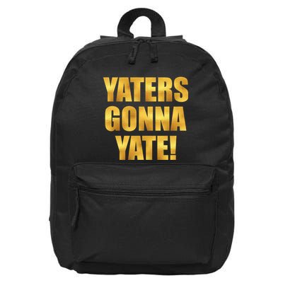 Limited Edition Yaters Gonna Yate! Gold Print 16 in Basic Backpack