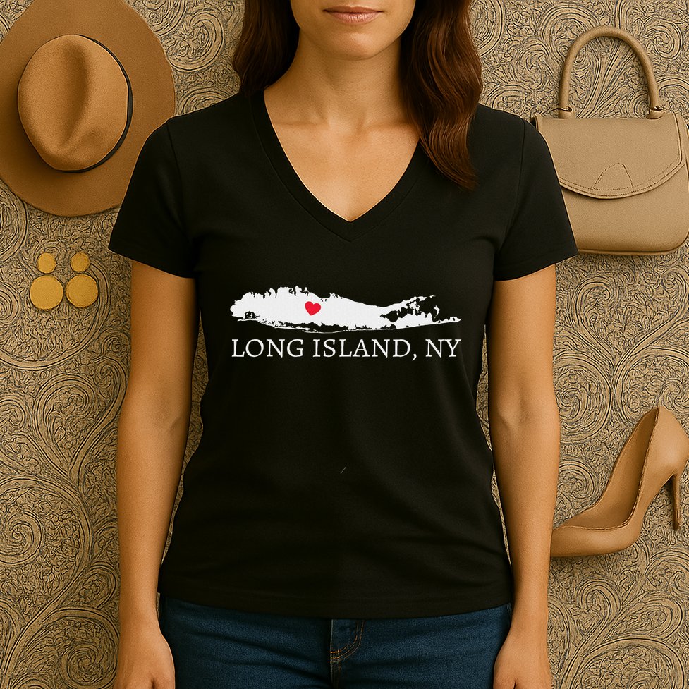 Long Island Ny Souvenir Gift Women's V-Neck T-Shirt