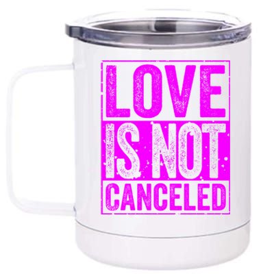 Love Is Not Canceled Cute Gift Funny Dating Gift 12 oz Stainless Steel Tumbler Cup