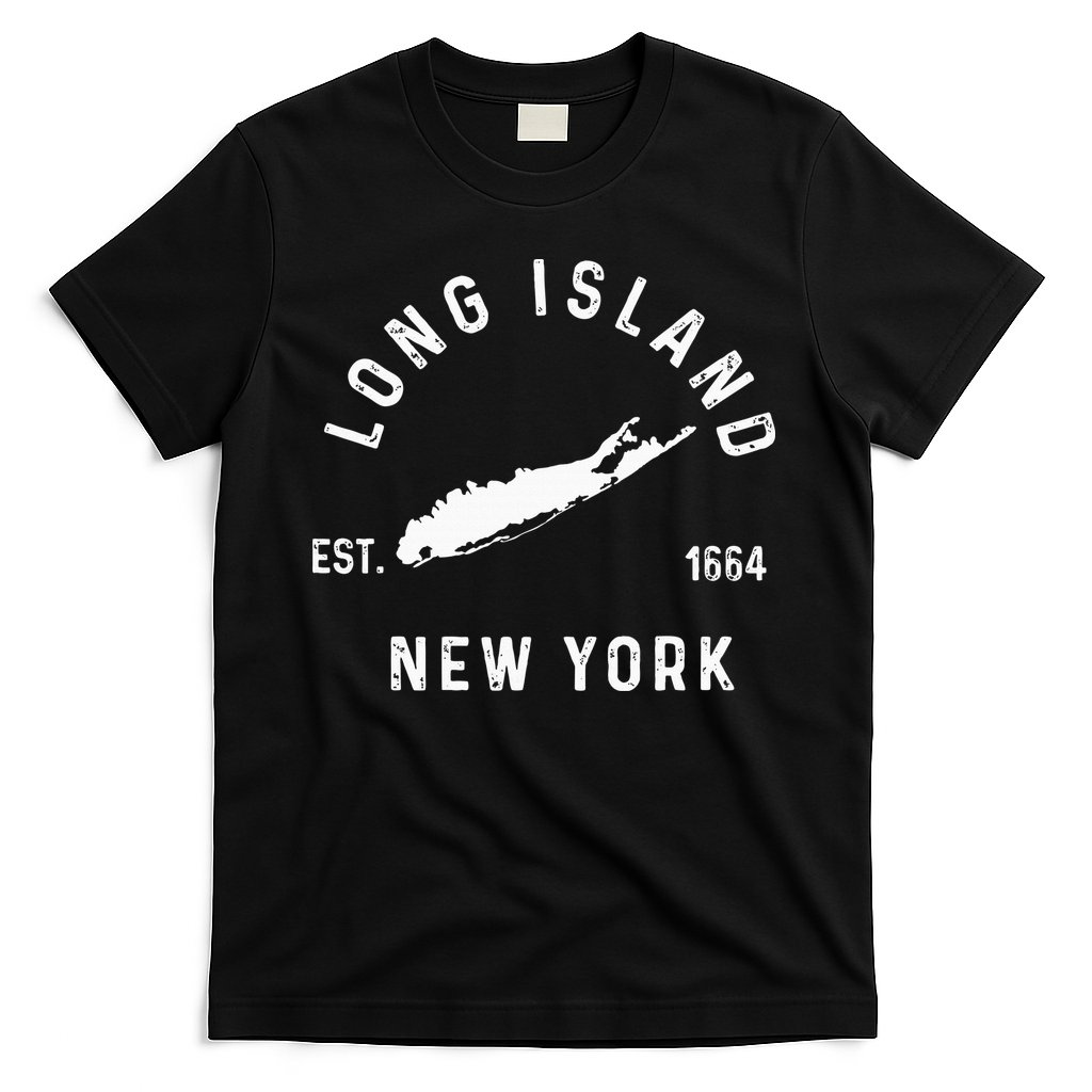 Long Island New York Ny Vintage Established Sports T-Shirt