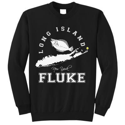 Long Island New York Fluke Fishing Graphic Sweatshirt