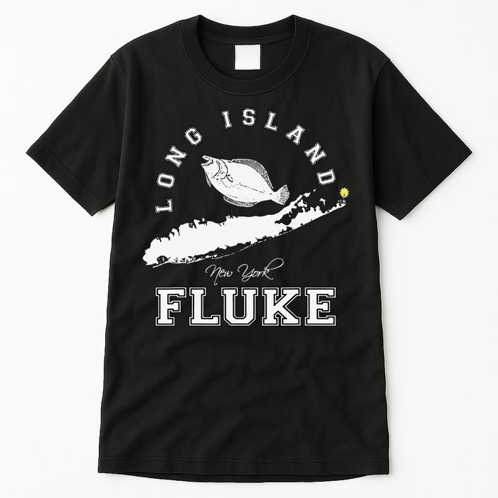 Long Island New York Fluke Fishing Graphic Tall T-Shirt