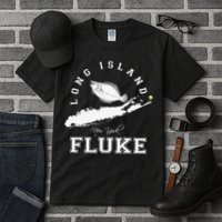 Long Island New York Fluke Fishing Graphic Tall T-Shirt