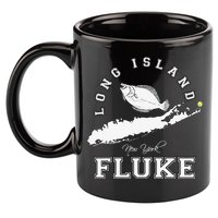 Long Island New York Fluke Fishing Graphic 11oz C Handle Ceramic Mug