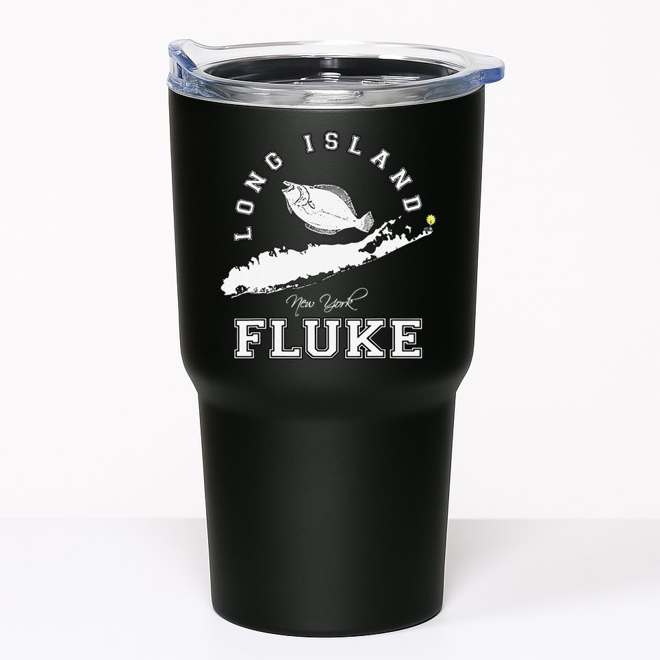 Long Island New York Fluke Fishing Graphic Tumbler