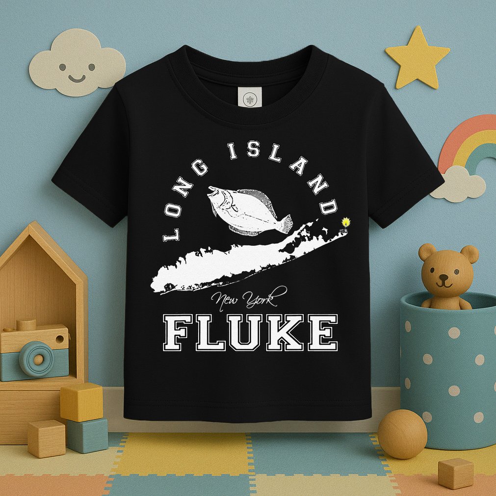 Long Island New York Fluke Fishing Graphic Toddler T-Shirt