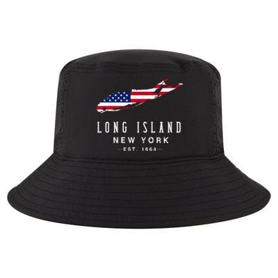 Long Island Ny Souvenir Native Long Islander Map Nyc Cool Comfort Performance Bucket Hat