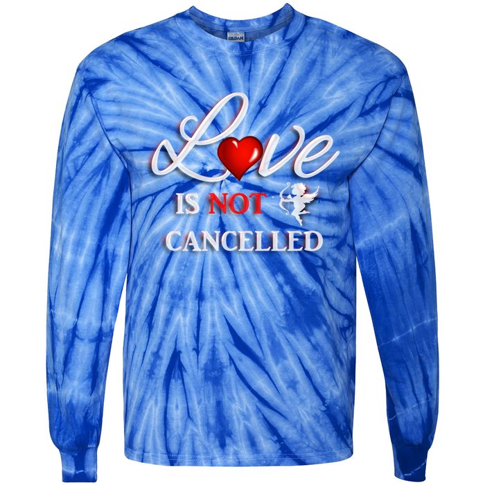 Love Is Not Cancelled Gift Happy Valentines Day Gift Tie-Dye Long Sleeve Shirt