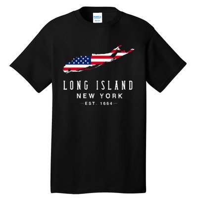 Long Island Ny Souvenir Native Long Islander Map Tall T-Shirt