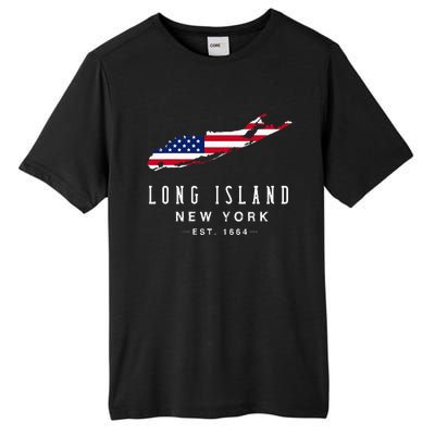 Long Island Ny Souvenir Native Long Islander Map Tall Fusion ChromaSoft Performance T-Shirt