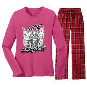 Life Is Not A Fairytale Women's Long Sleeve Flannel Pajama Set 