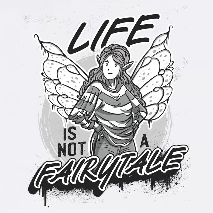 Life Is Not A Fairytale Garment-Dyed Sweatshirt