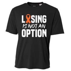 Losing Is Not An Option Leukemia Fighter Warrior Distressed Cooling Performance Crew T-Shirt