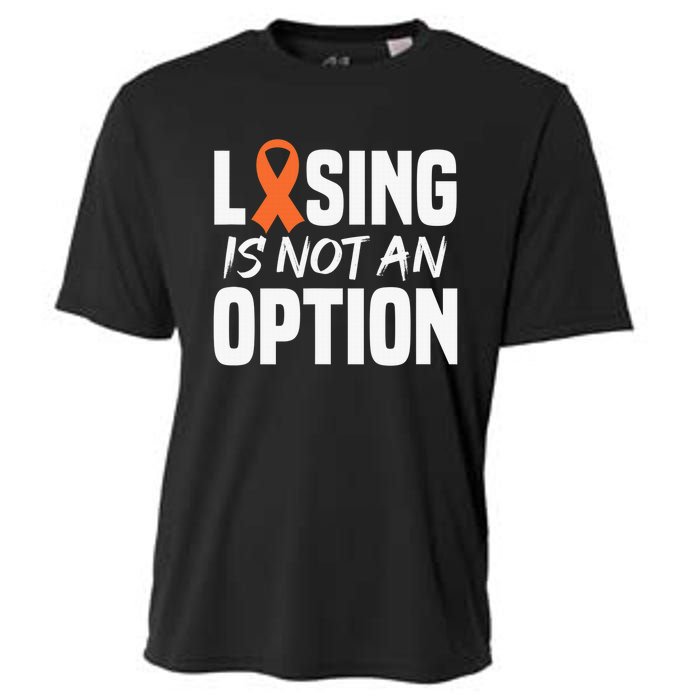 Losing Is Not An Option Leukemia Fighter Warrior Distressed Cooling Performance Crew T-Shirt