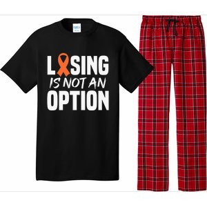 Losing Is Not An Option Leukemia Fighter Warrior Distressed Pajama Set